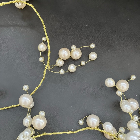 Beaded Ivory Pearl Garland Holiday Party Decor - Picture 8 of 10
